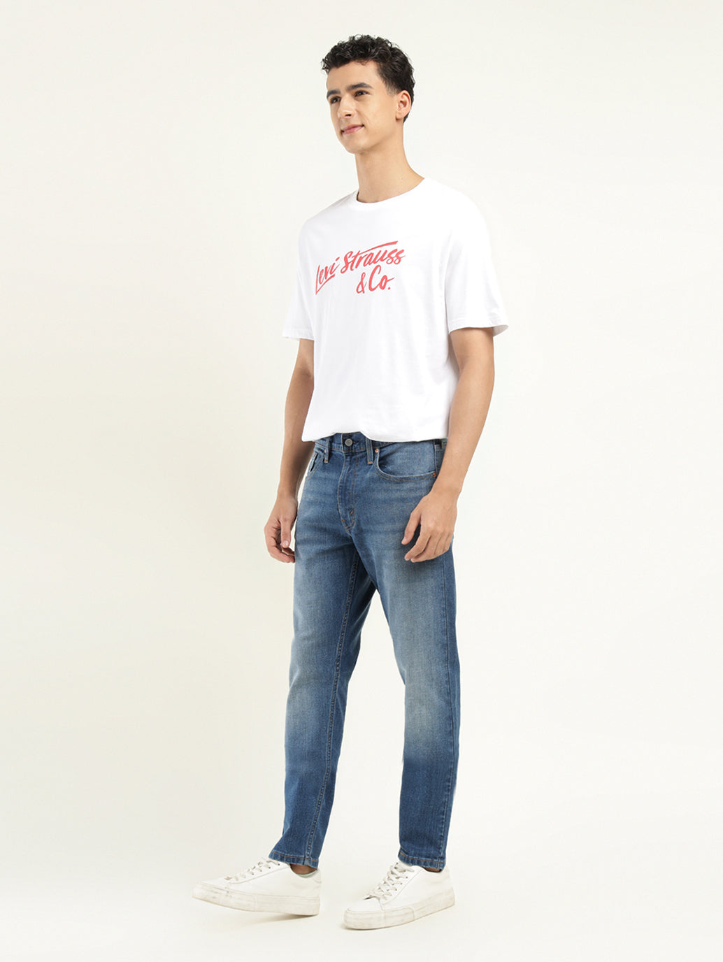 Men's 512 Dark Blue Slim Tapered Fit Mid Rise Jeans