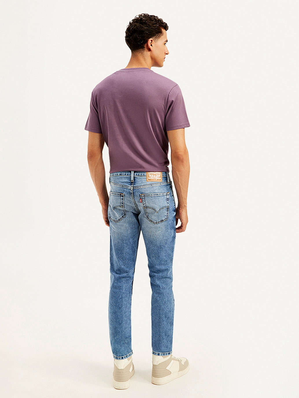 Men's Blue Regular Fit Mid Rise Jeans