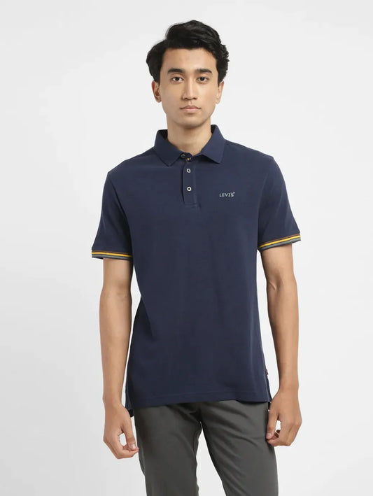 Men's Solid Slim Fit Polo T-shirt