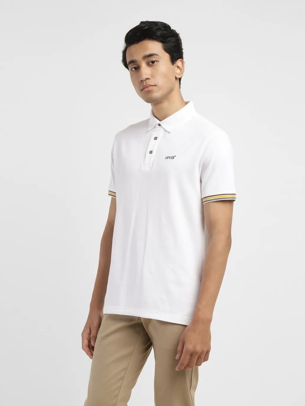 Men's Solid Slim Fit Polo T-shirt