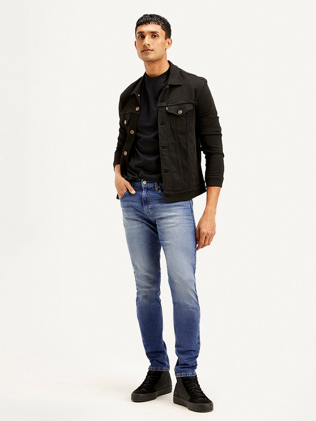 Men's 512 Blue Slim Tapered Fit Mid Rise Jeans