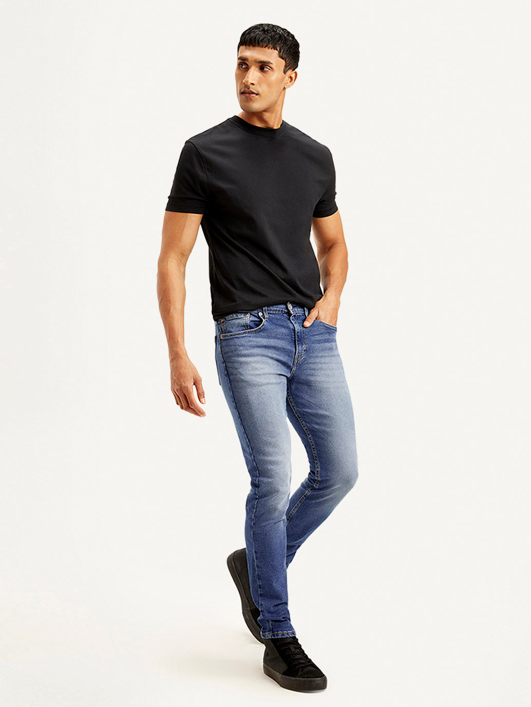 Men's 512 Blue Slim Tapered Fit Mid Rise Jeans