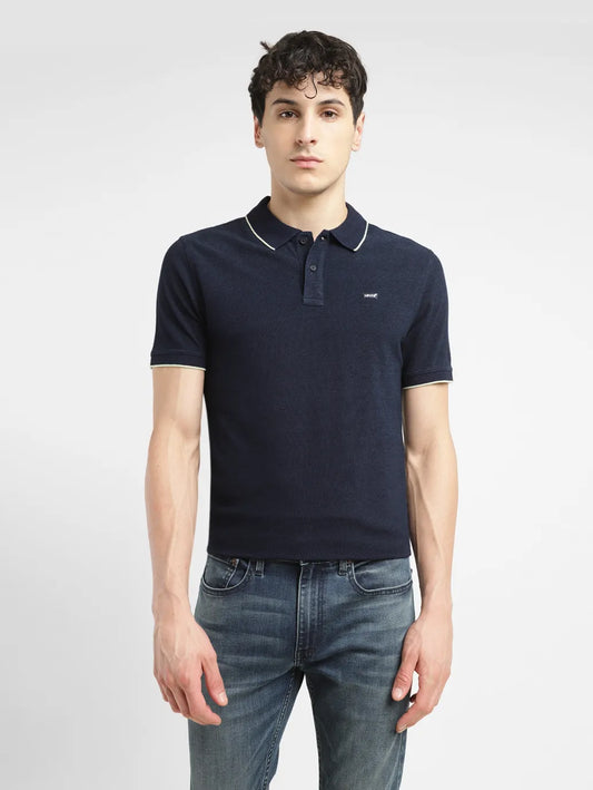 Men's Solid Slim Fit Polo T-shirt