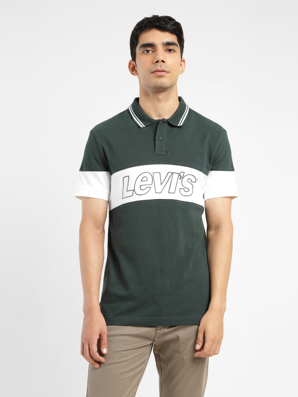 Men's Colorblock Polo T-shirt