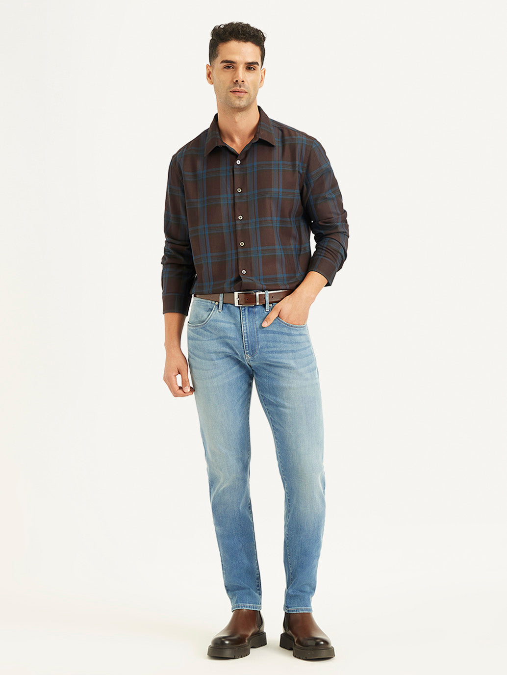 Men's 512 Blue Slim Tapered Fit Mid Rise Jeans