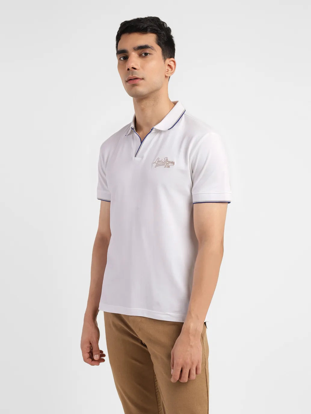 Men's Solid Slim Fit Polo T-shirt