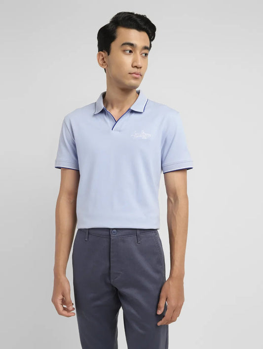 Men's Solid Slim Fit Polo T-shirt