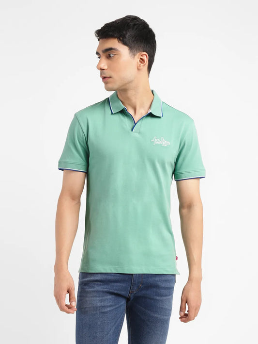 Men's Solid Slim Fit Polo T-shirt