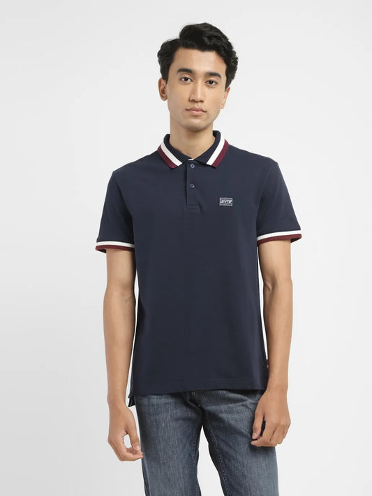 Men's Solid Slim Fit Polo T-shirt