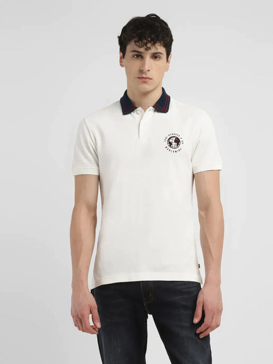 Men's Solid Slim Fit Polo T-shirt