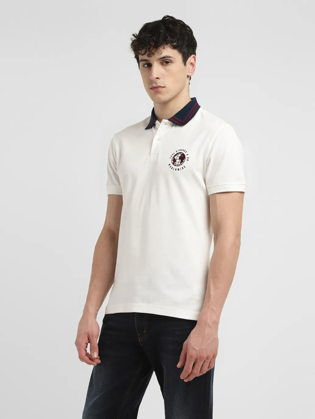 Men's Solid Slim Fit Polo T-shirt