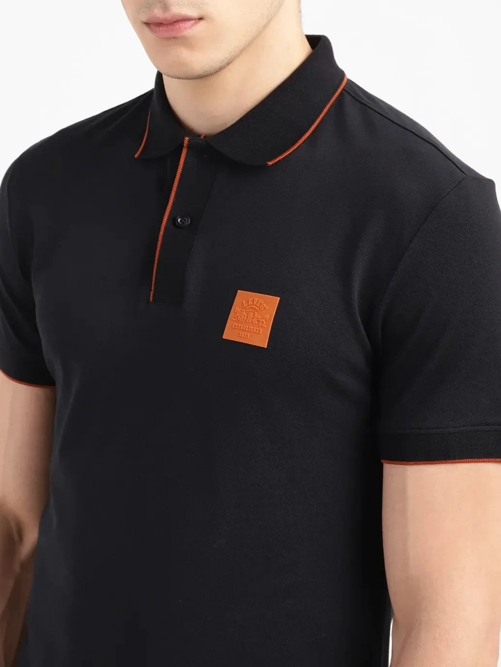 Men's Solid Slim Fit Polo T-shirt