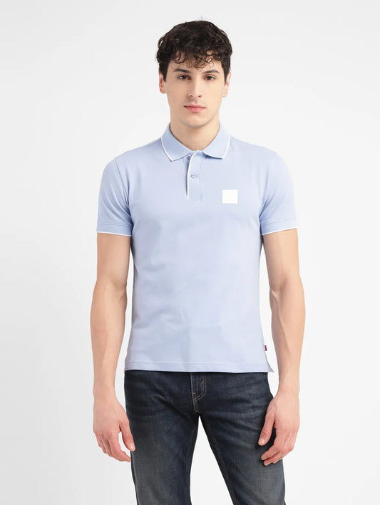 Men's Solid Slim Fit Polo T-shirt