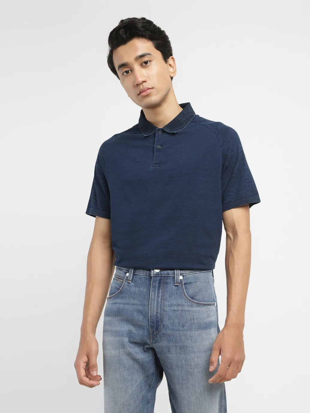 Men's Brand Logo Slim Fit Polo T-shirt