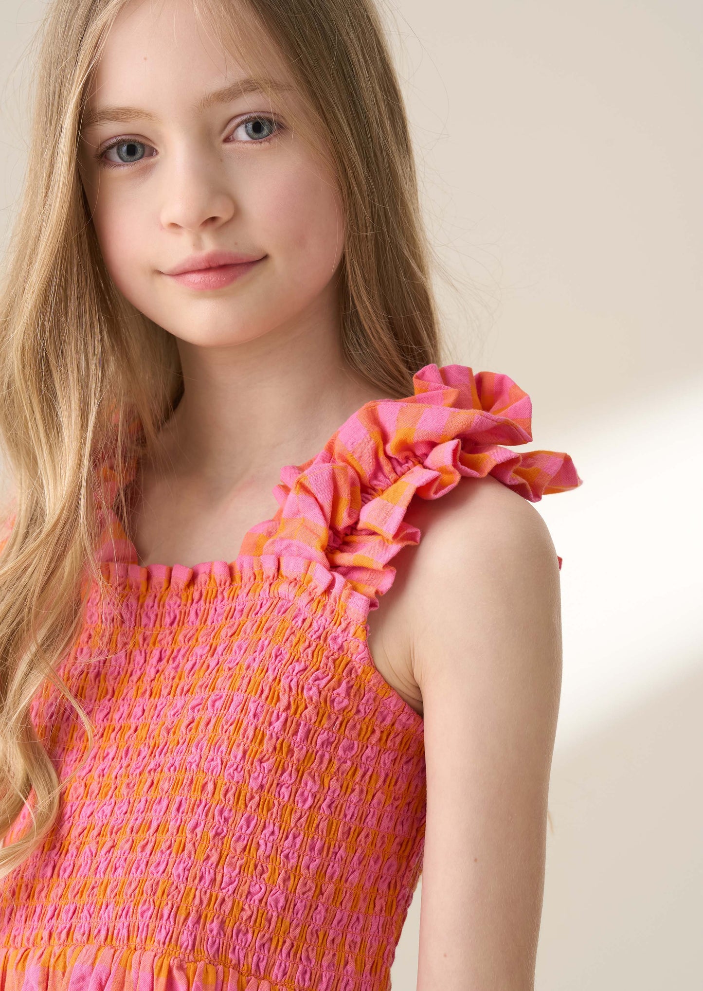 Bella Orange Ric Rac Midi Dress Orange