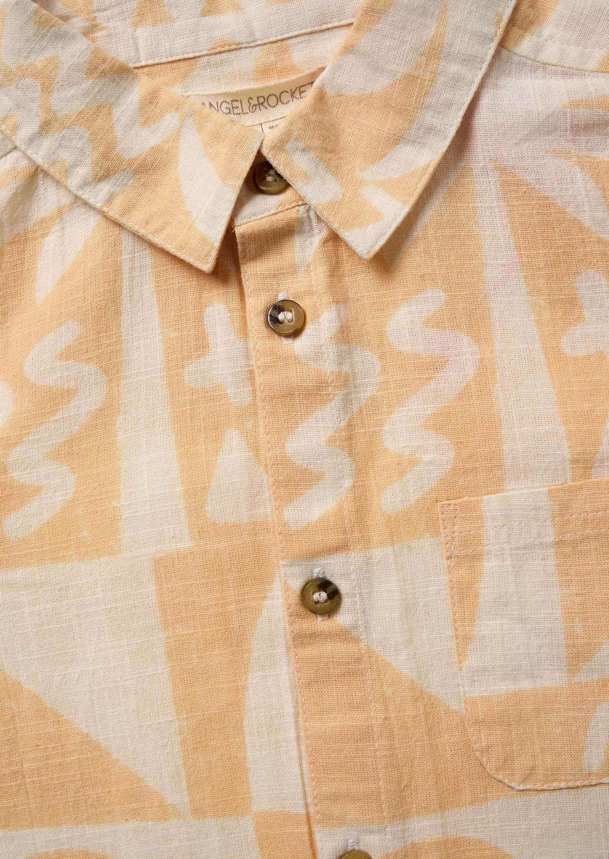 Bau Orange Printed Holiday Shirt Orange