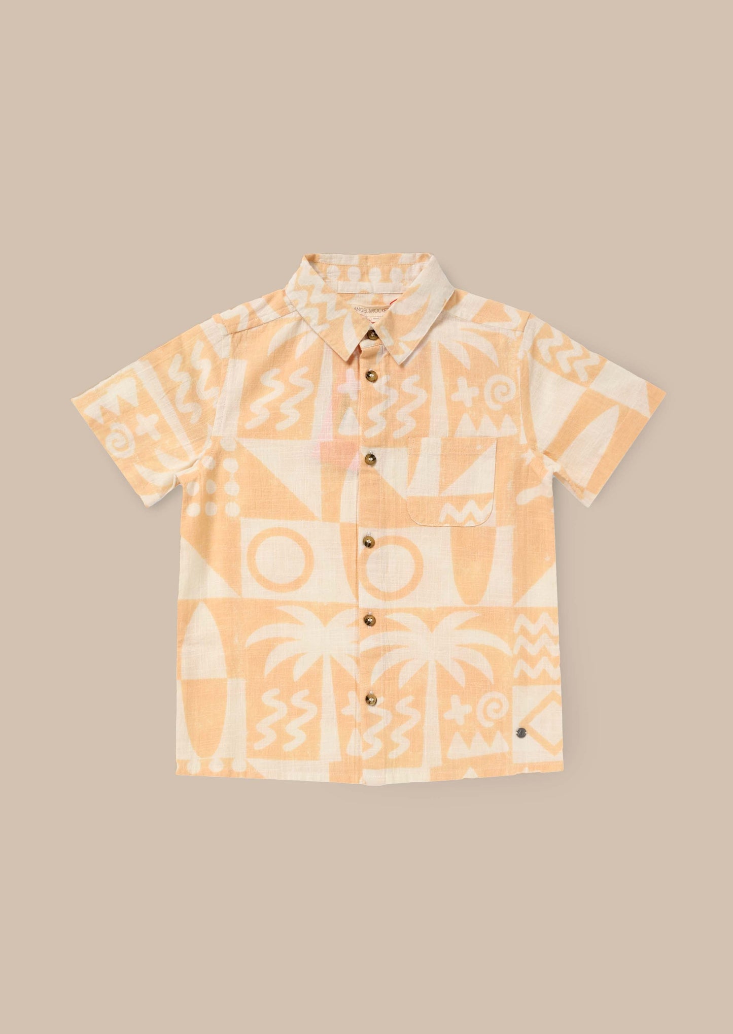Bau Orange Printed Holiday Shirt Orange
