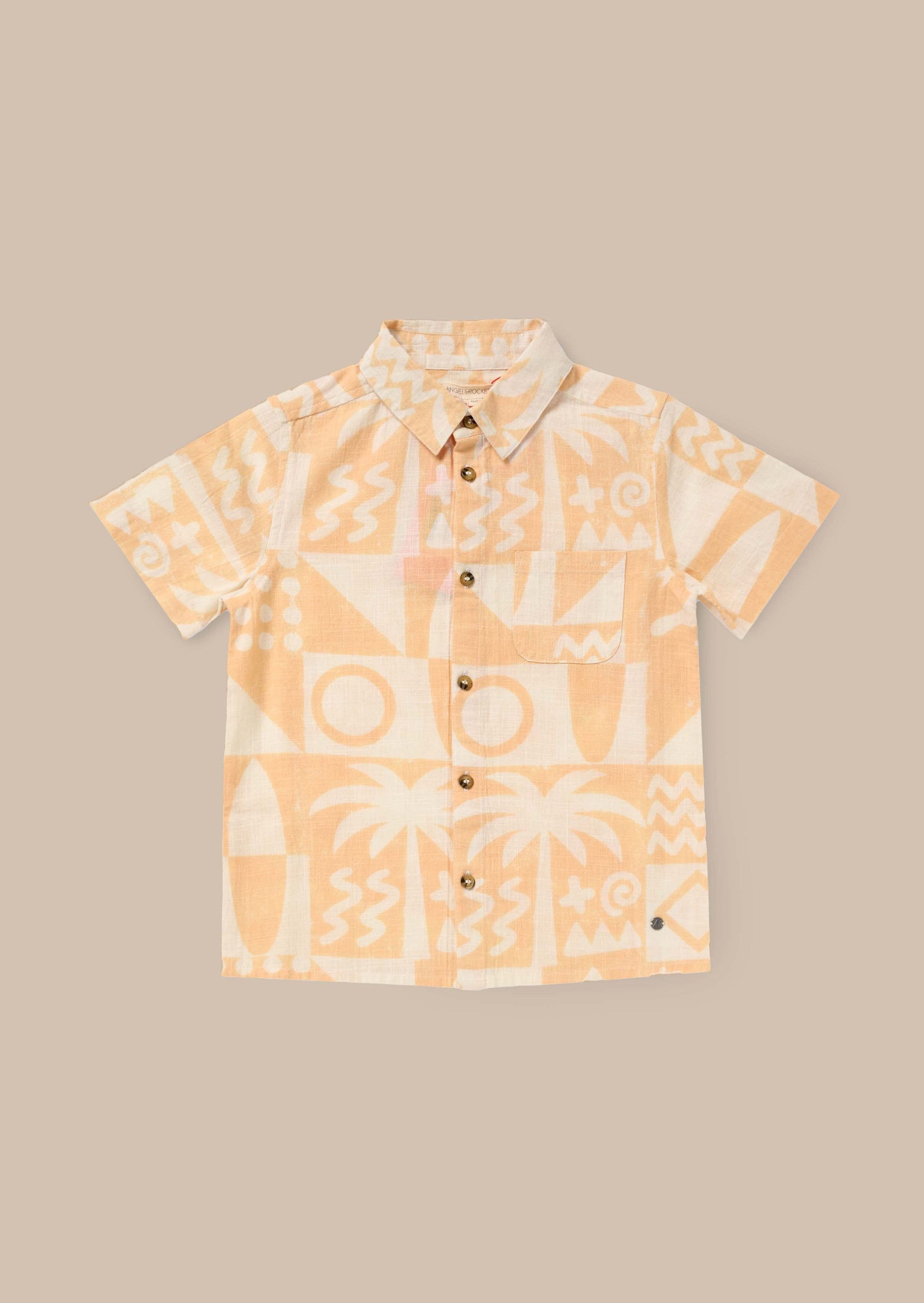 Bau Orange Printed Holiday Shirt Orange