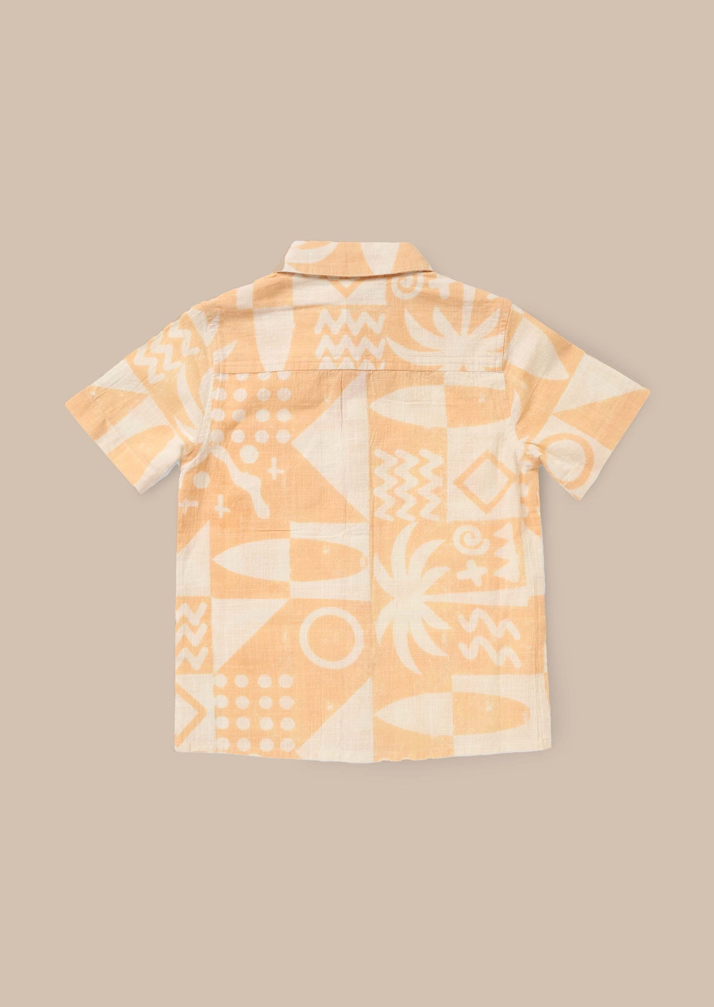 Bau Orange Printed Holiday Shirt Orange