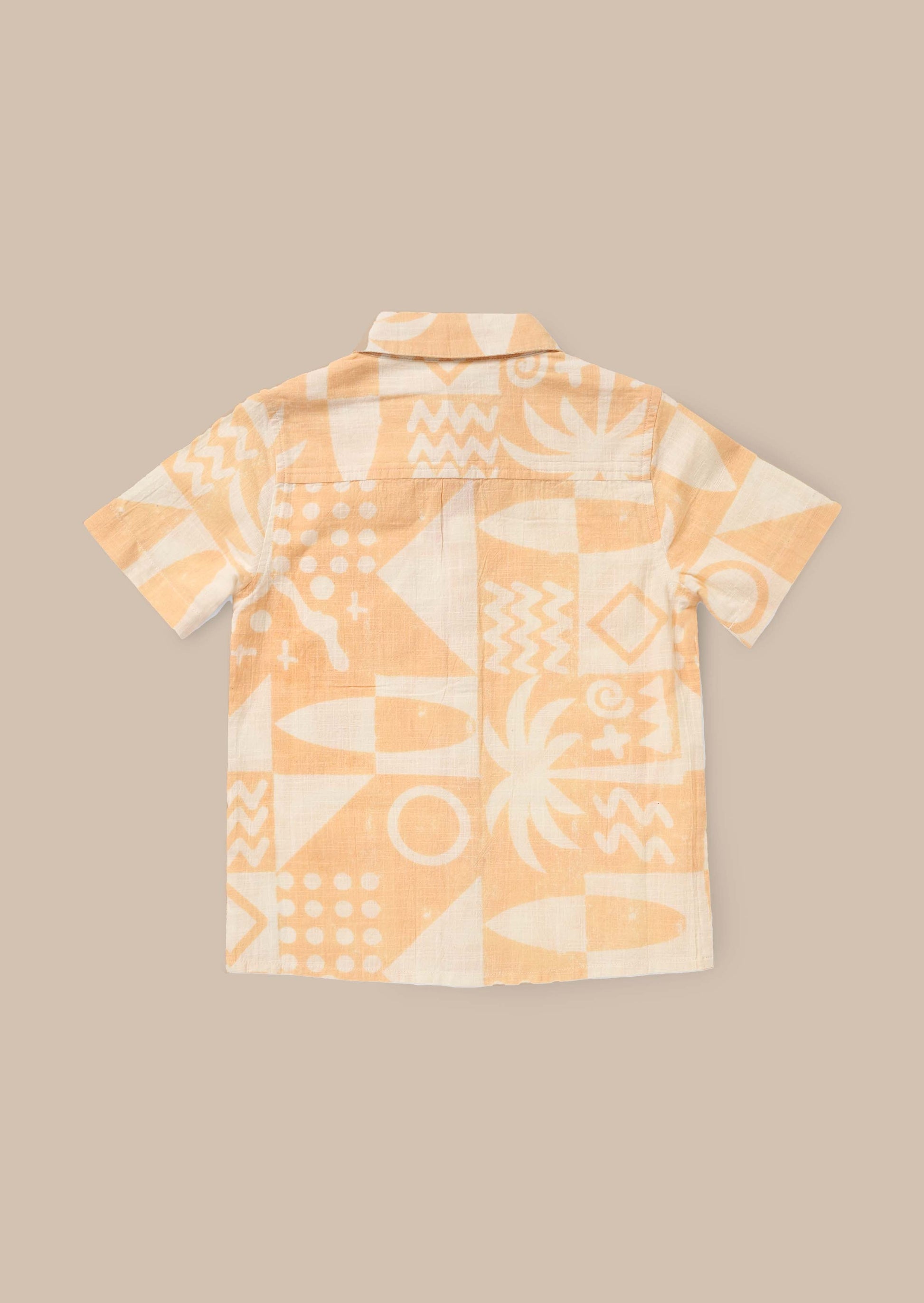 Bau Orange Printed Holiday Shirt Orange