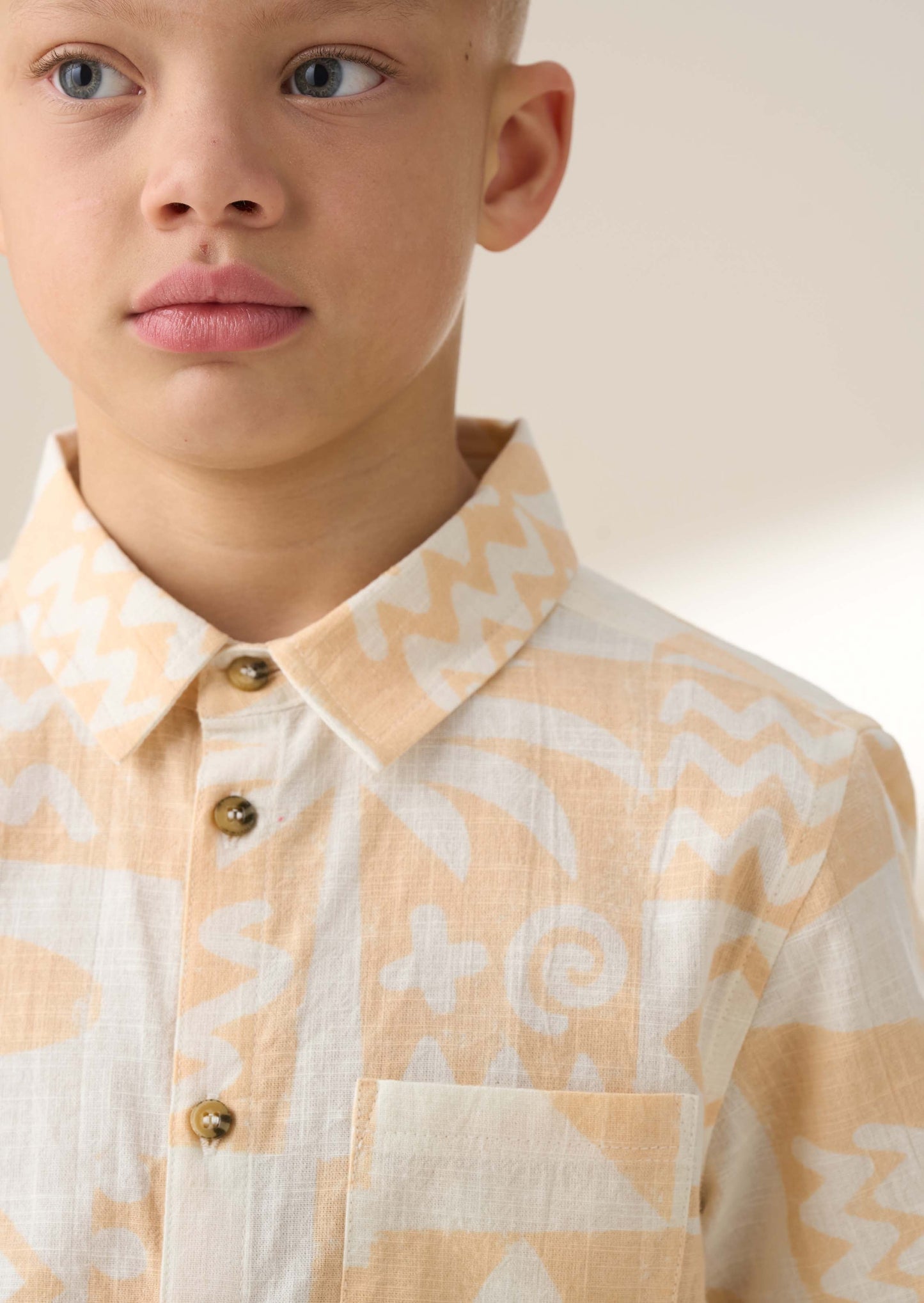 Bau Orange Printed Holiday Shirt Orange