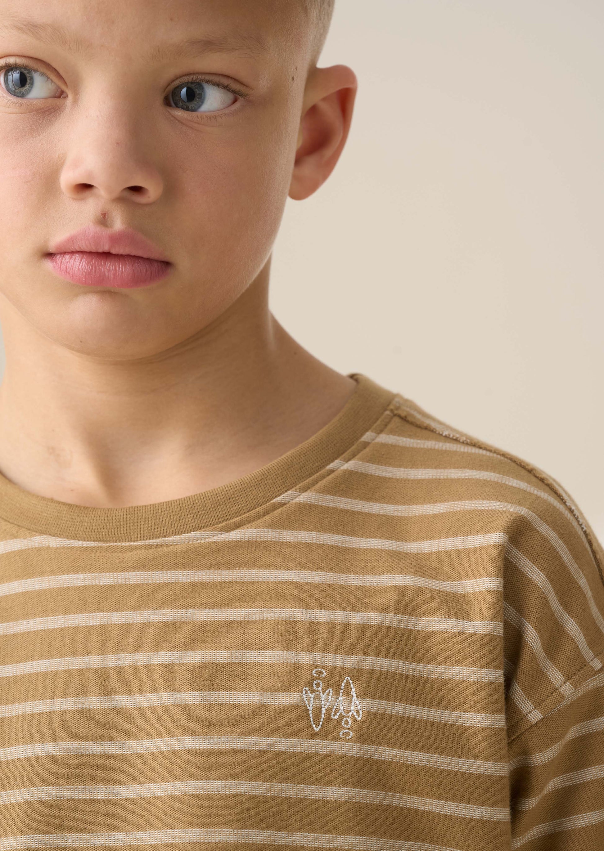 Ash Brown Textured T Shirt Brown