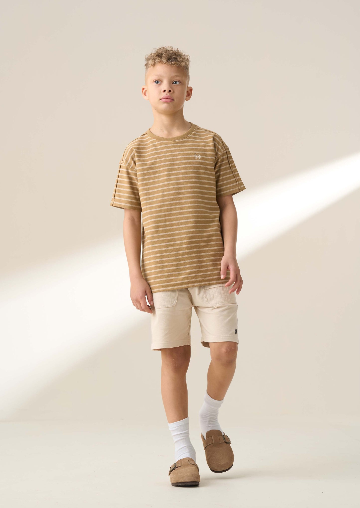 Ash Brown Textured T Shirt Brown