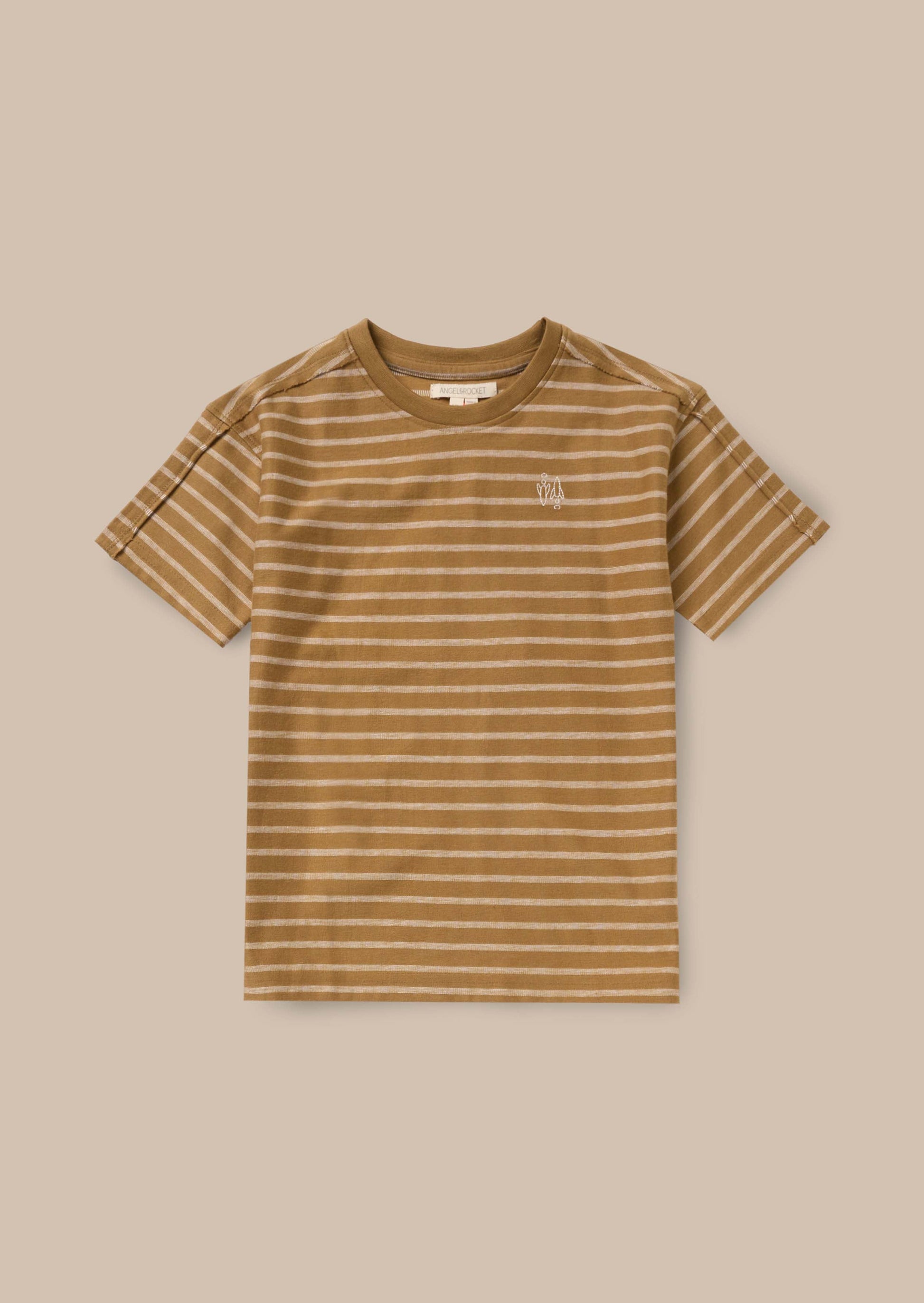 Ash Brown Textured T Shirt Brown