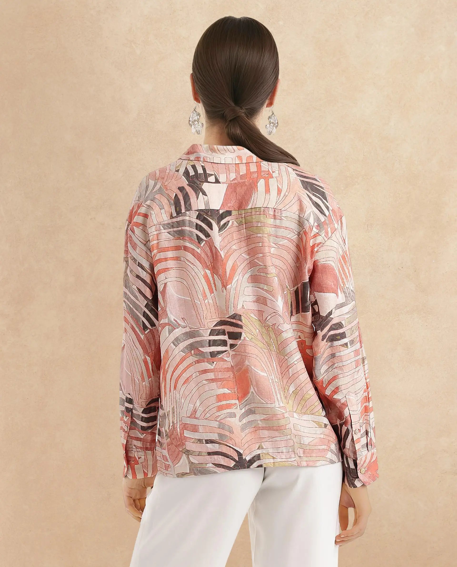 Rareism Women Broadwin Multi Full Sleeve Lapel Neck Button Closure Relaxed Fit Floral Print Top