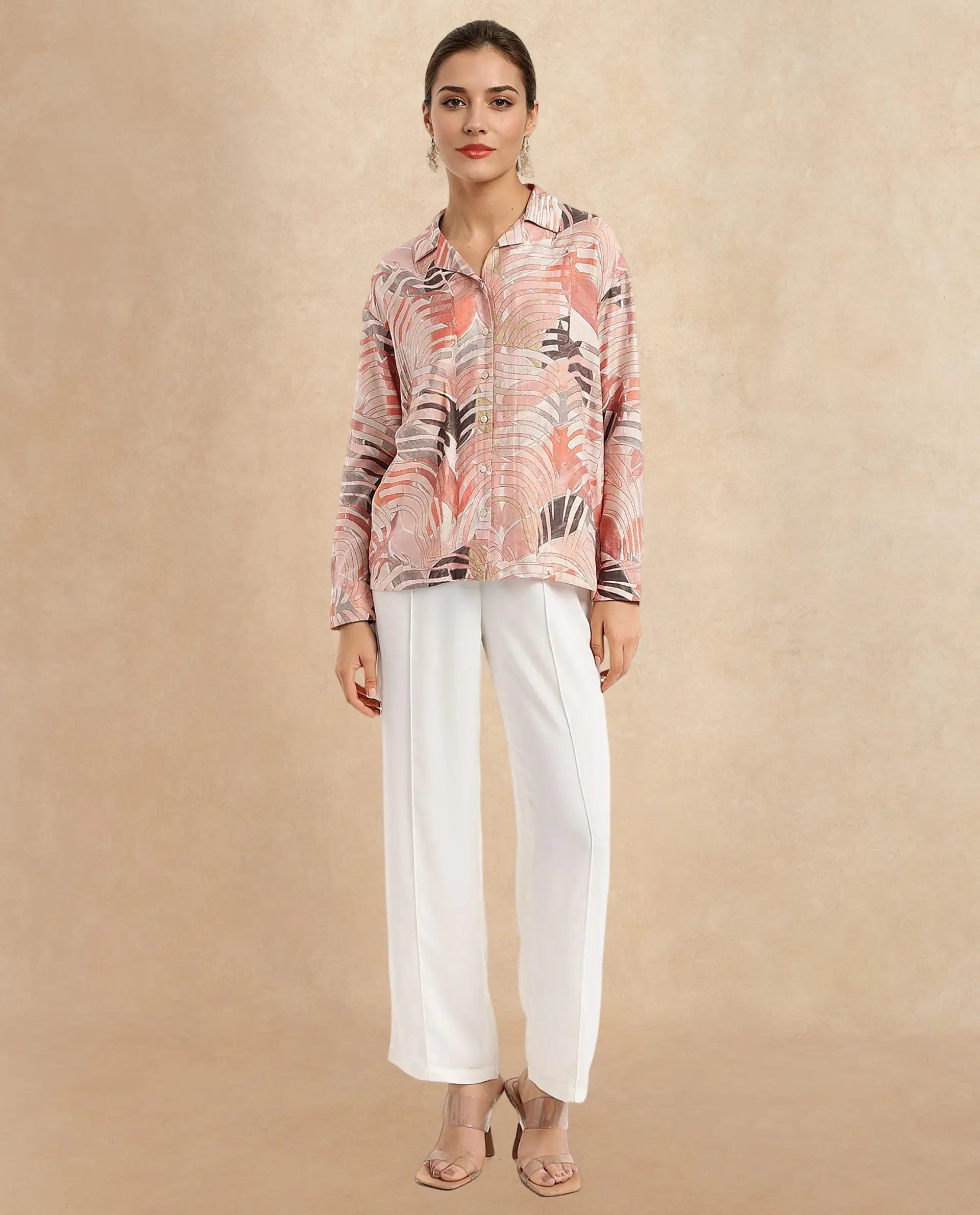 Rareism Women Broadwin Multi Full Sleeve Lapel Neck Button Closure Relaxed Fit Floral Print Top