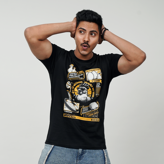 Andaz Apna Apna: Teja’s Poultry Farm Regular Black T-Shirt