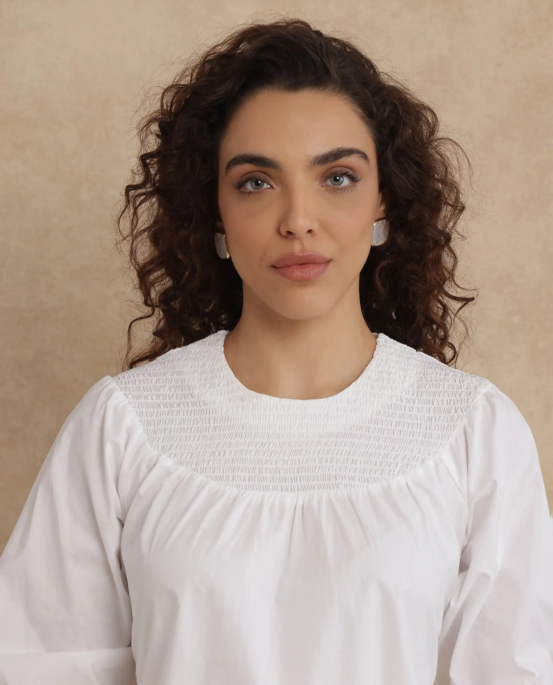 Rareism Women Cassius White Plain Top