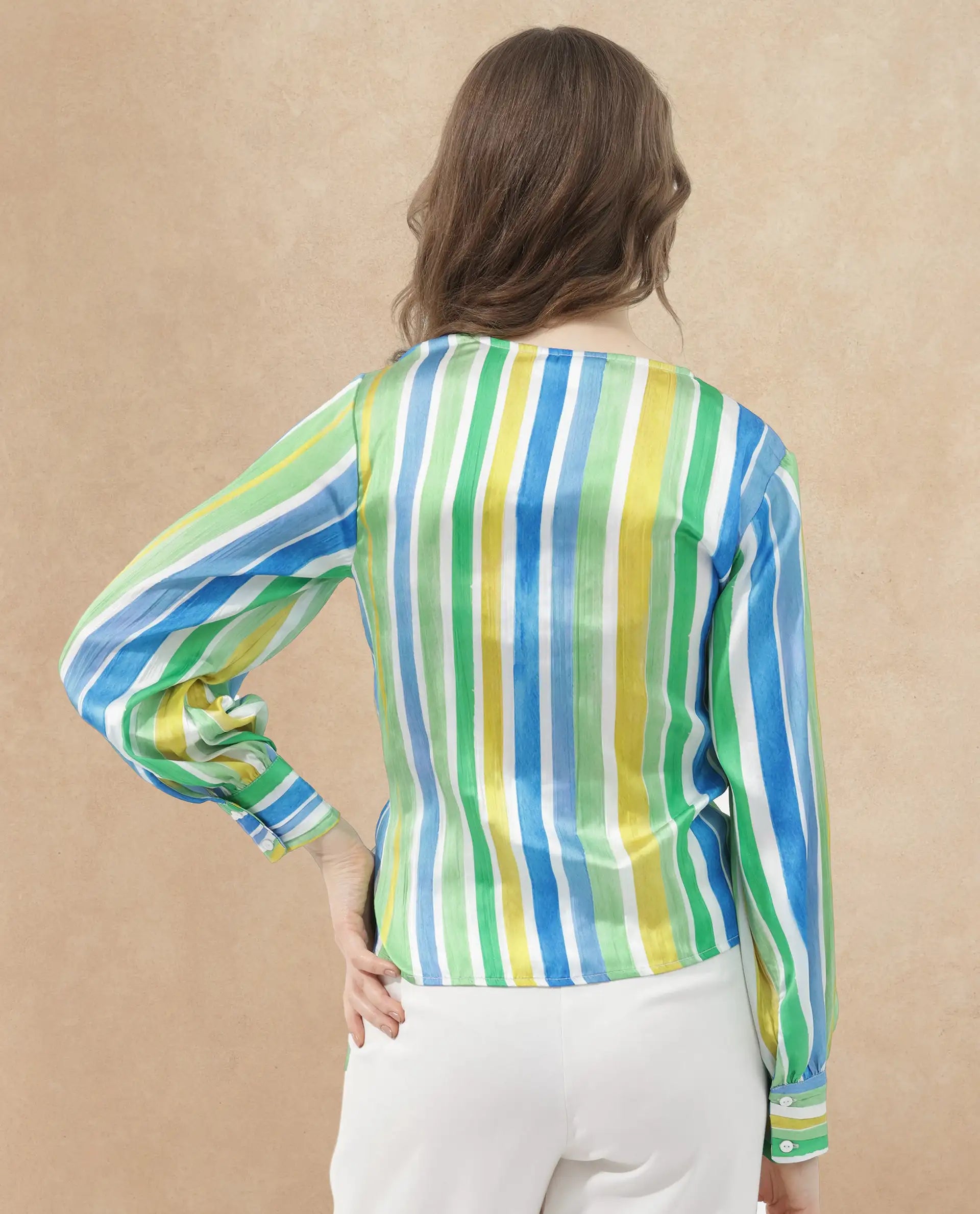 Rareism Womens Dessa Multi Top Full Sleeve Print