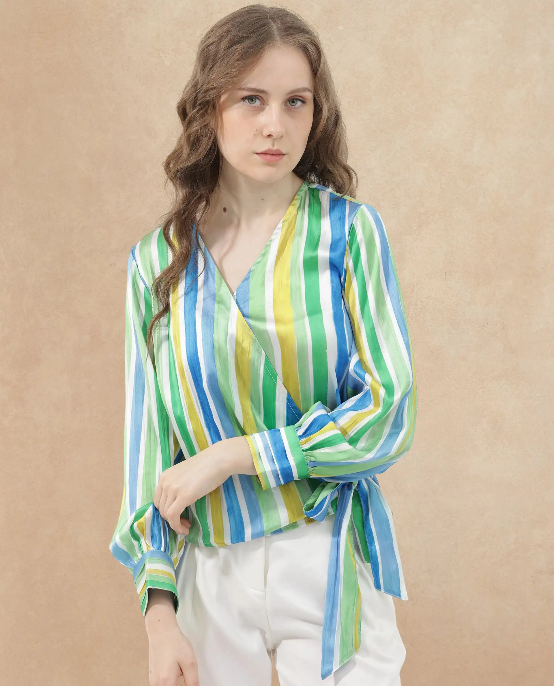 Rareism Womens Dessa Multi Top Full Sleeve Print