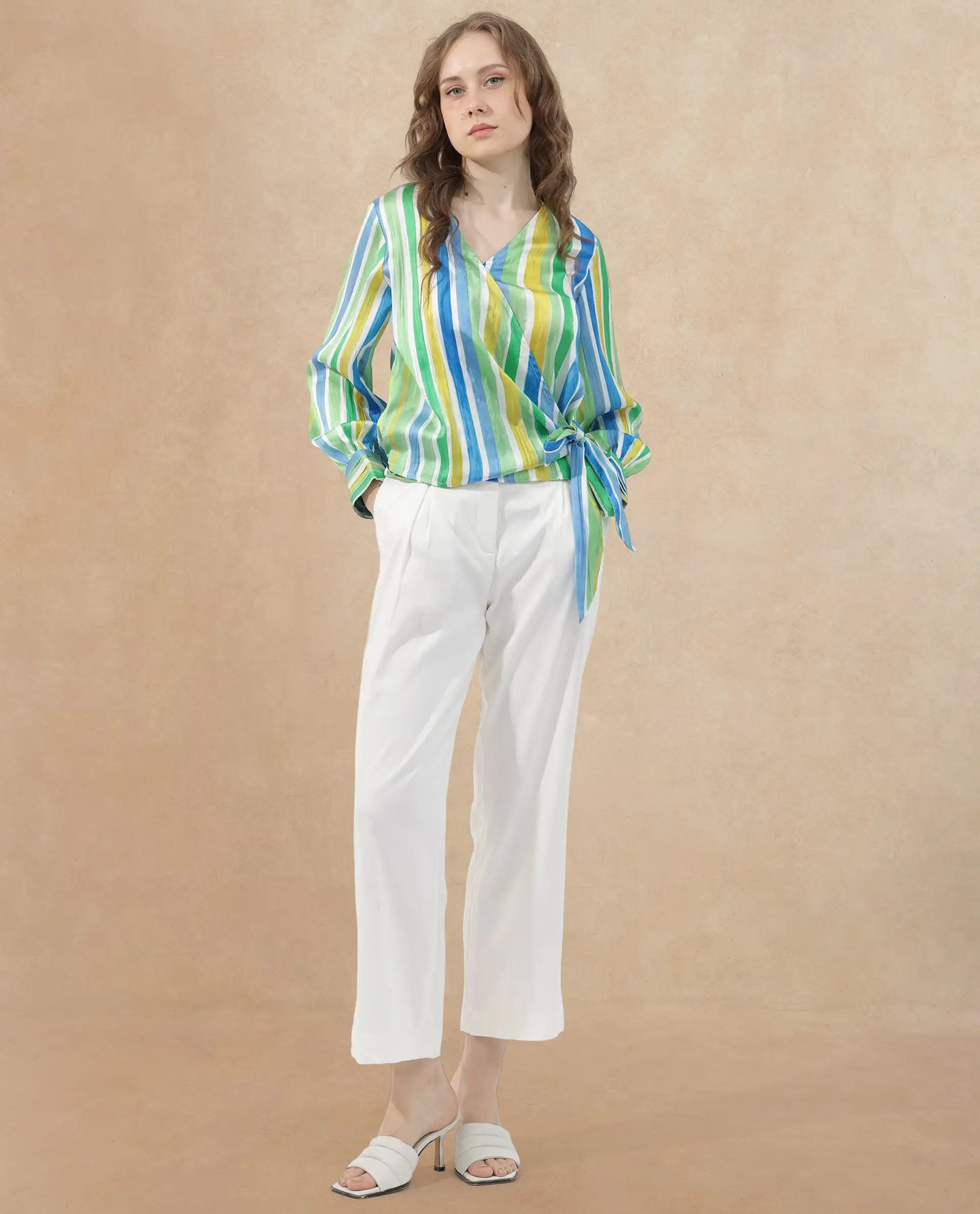 Rareism Womens Dessa Multi Top Full Sleeve Print