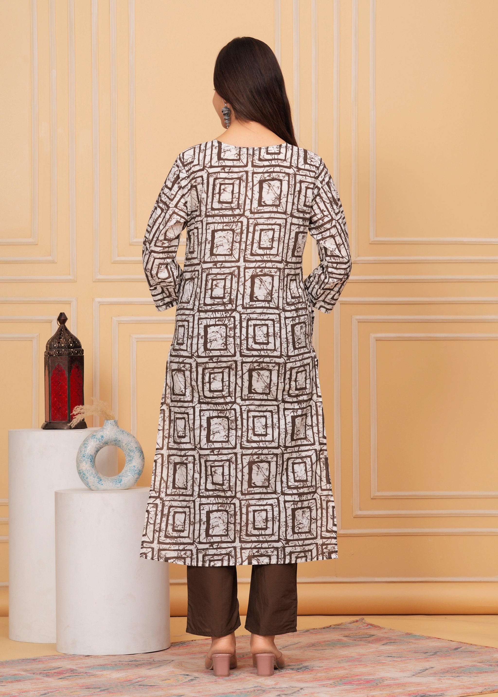 Sequence Hand Work Cotton Suit Set With Printed Dupatta