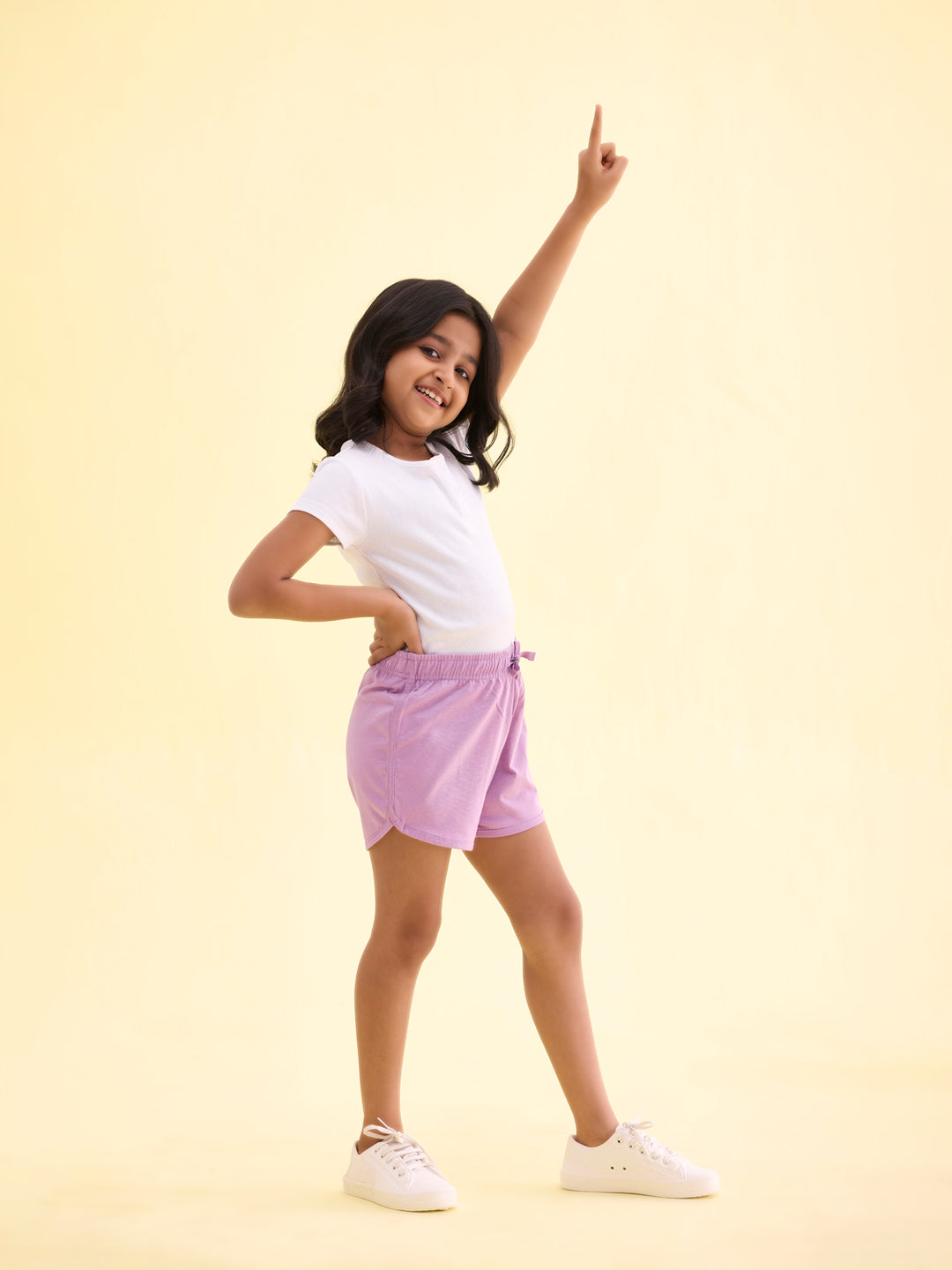 Baby Lilac Cotton Knit Shorts