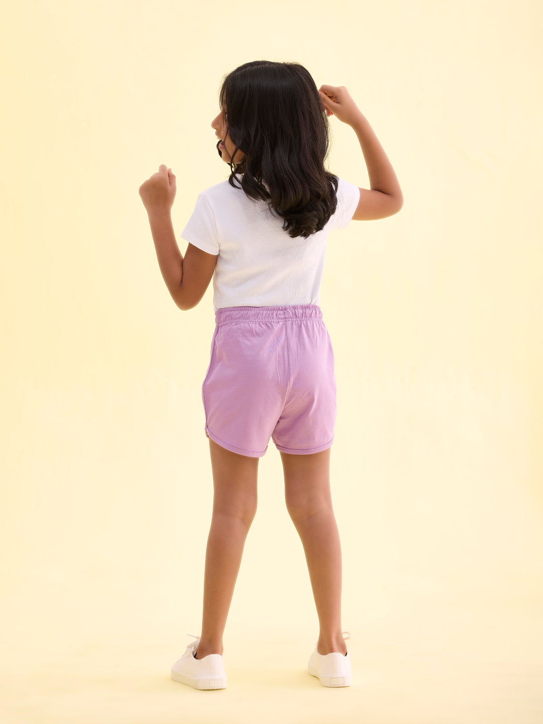 Baby Lilac Cotton Knit Shorts