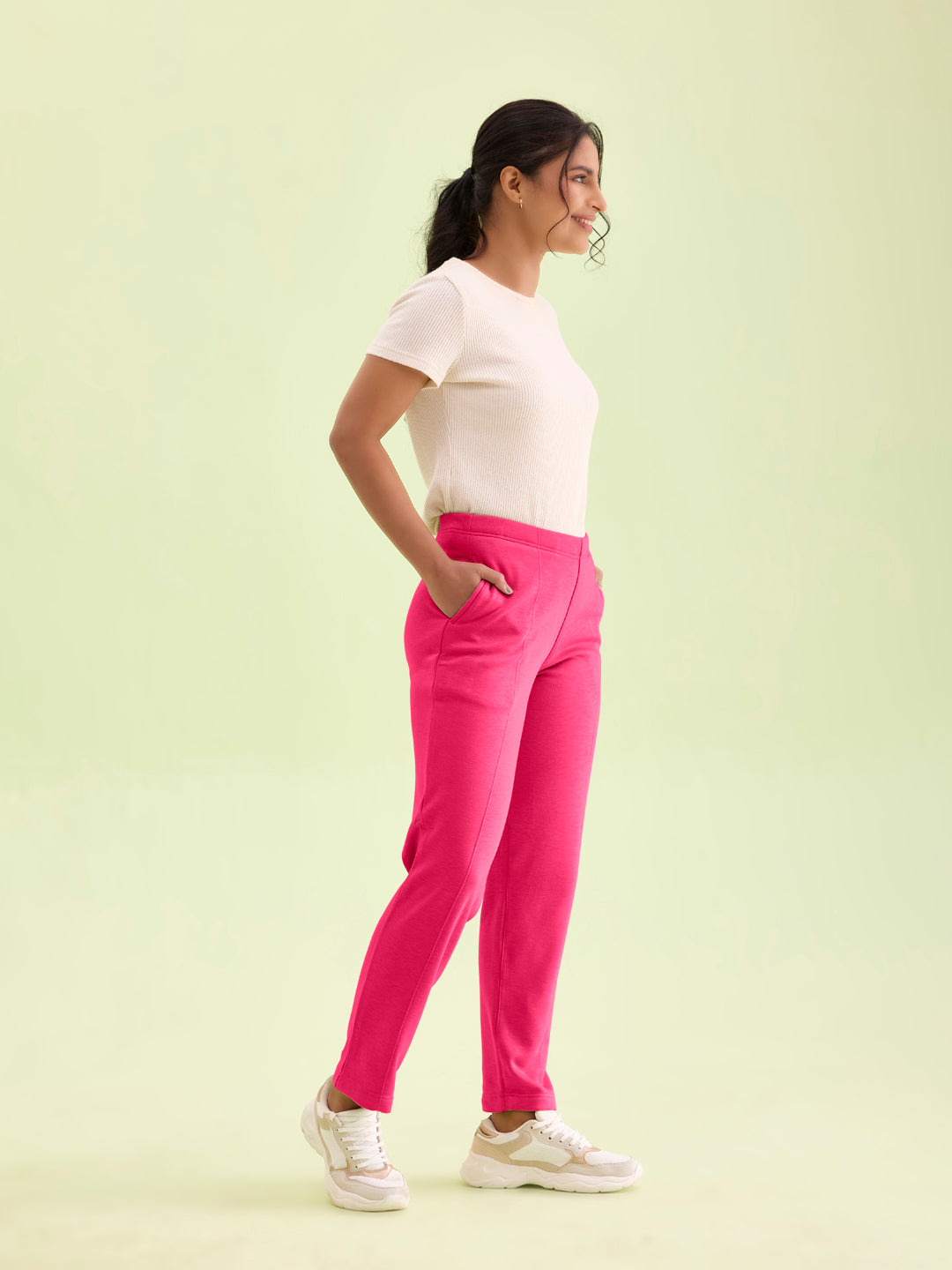 Dark Rose Fleece Ultra Warm Kurti Pant