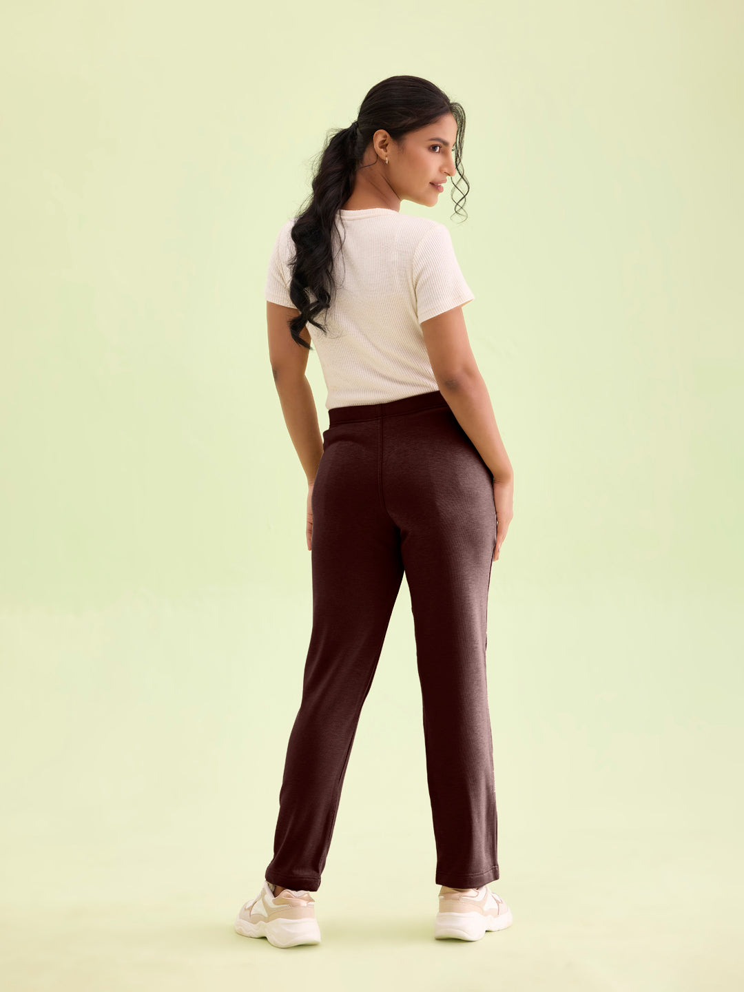 Dark Wine Fleece Ultra Warm Kurti Pant