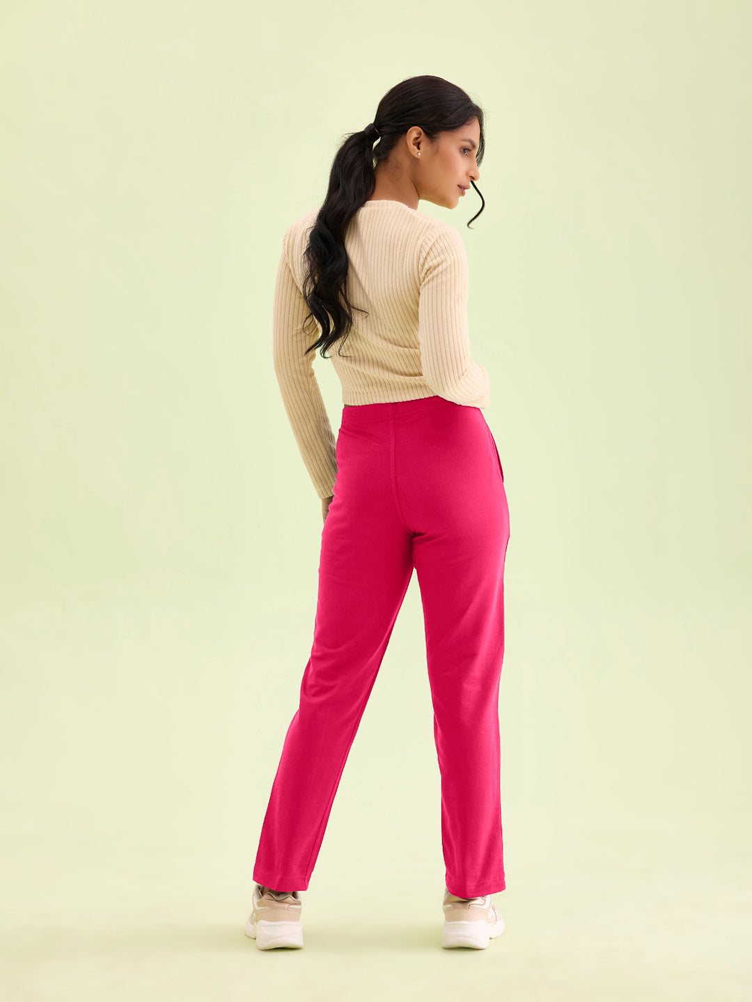 Dark Rose Fleece Warm Kurti Pants