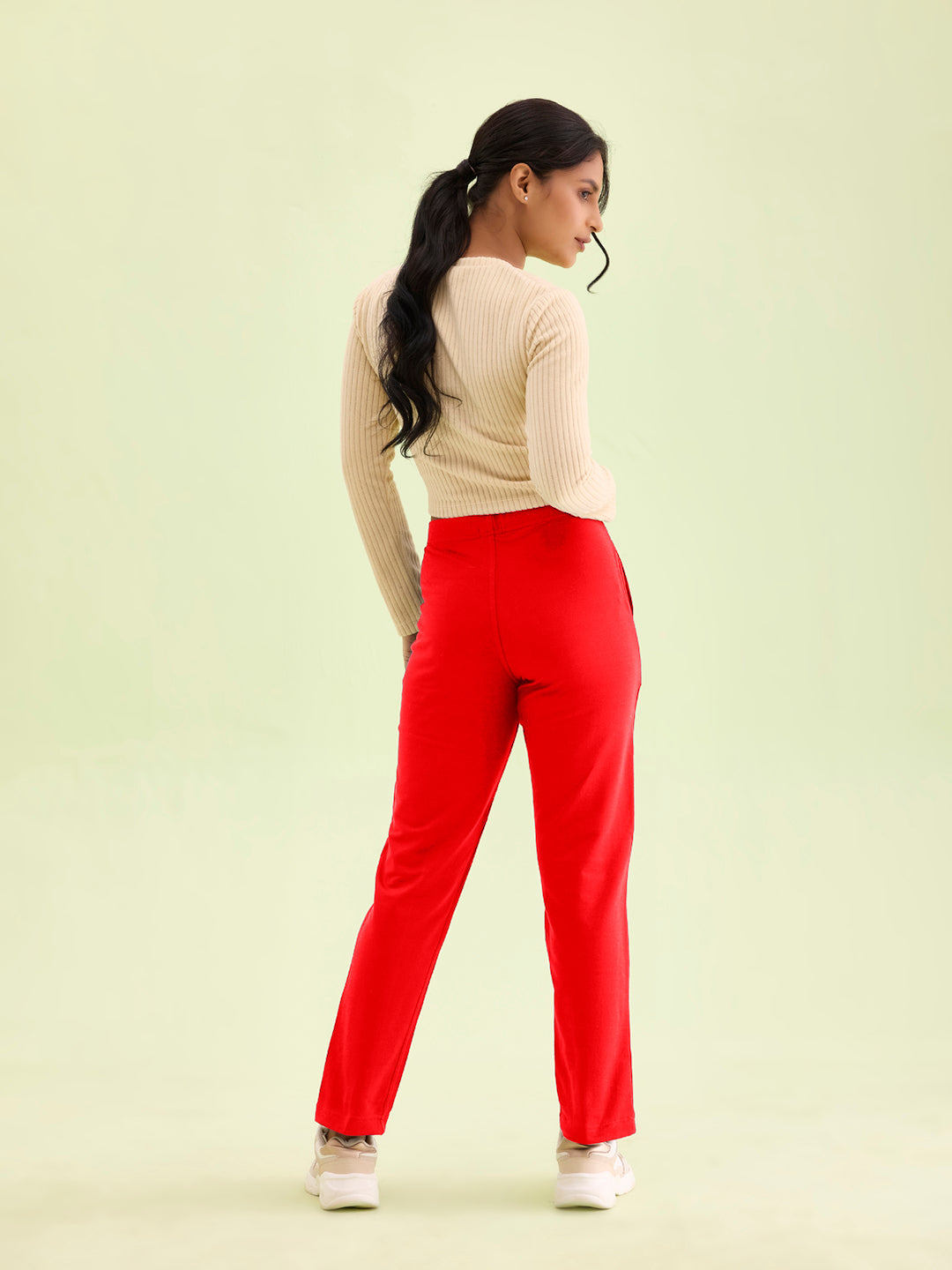 Dark Red Fleece Warm Kurti Pants