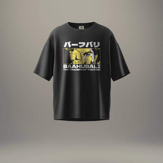 Baahubali: The Triumph of the King Black Oversized T-Shirt