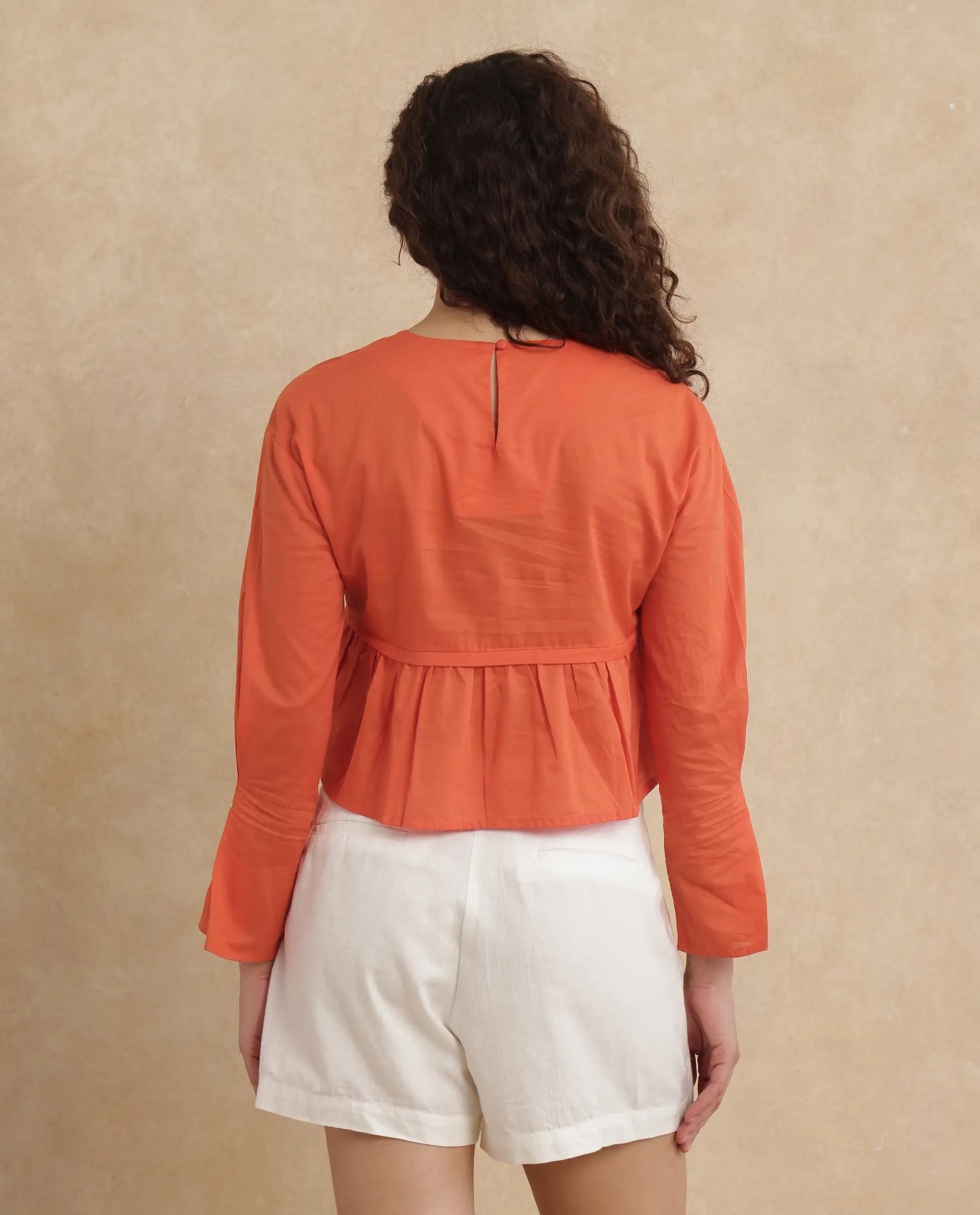 Rareism Women Kingwell Orange Plain Top