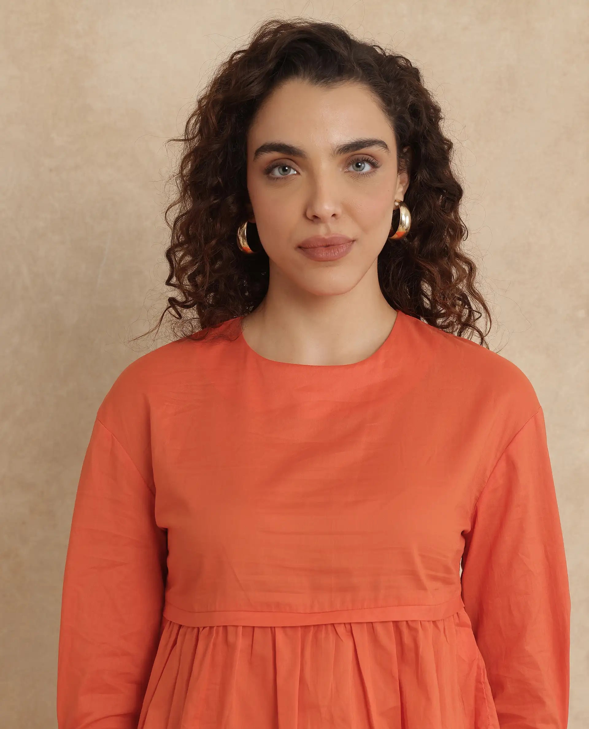 Rareism Women Kingwell Orange Plain Top