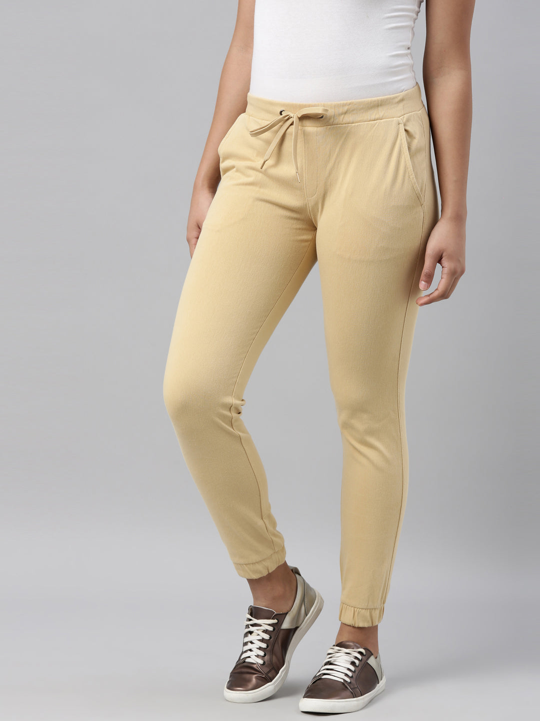 Banana Cotton Poly Stretch Cuffed Joggers