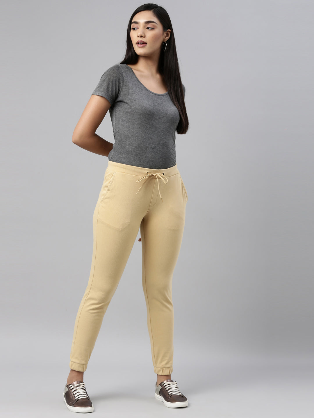 Banana Cotton Poly Stretch Cuffed Joggers