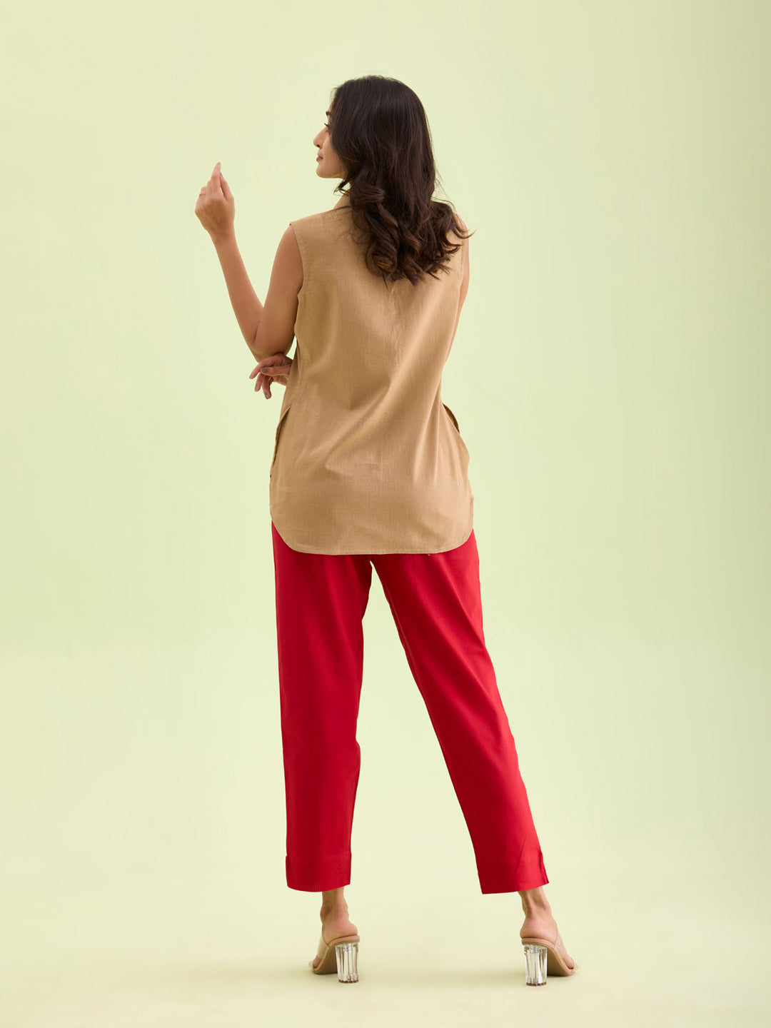 Cherry Cotton Pencil Pant