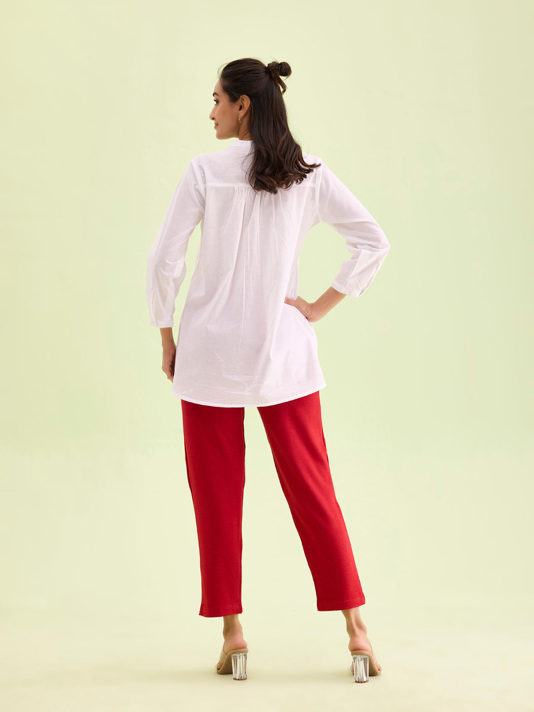 Dark Red Fleece Ultra Warm Kurti Pant