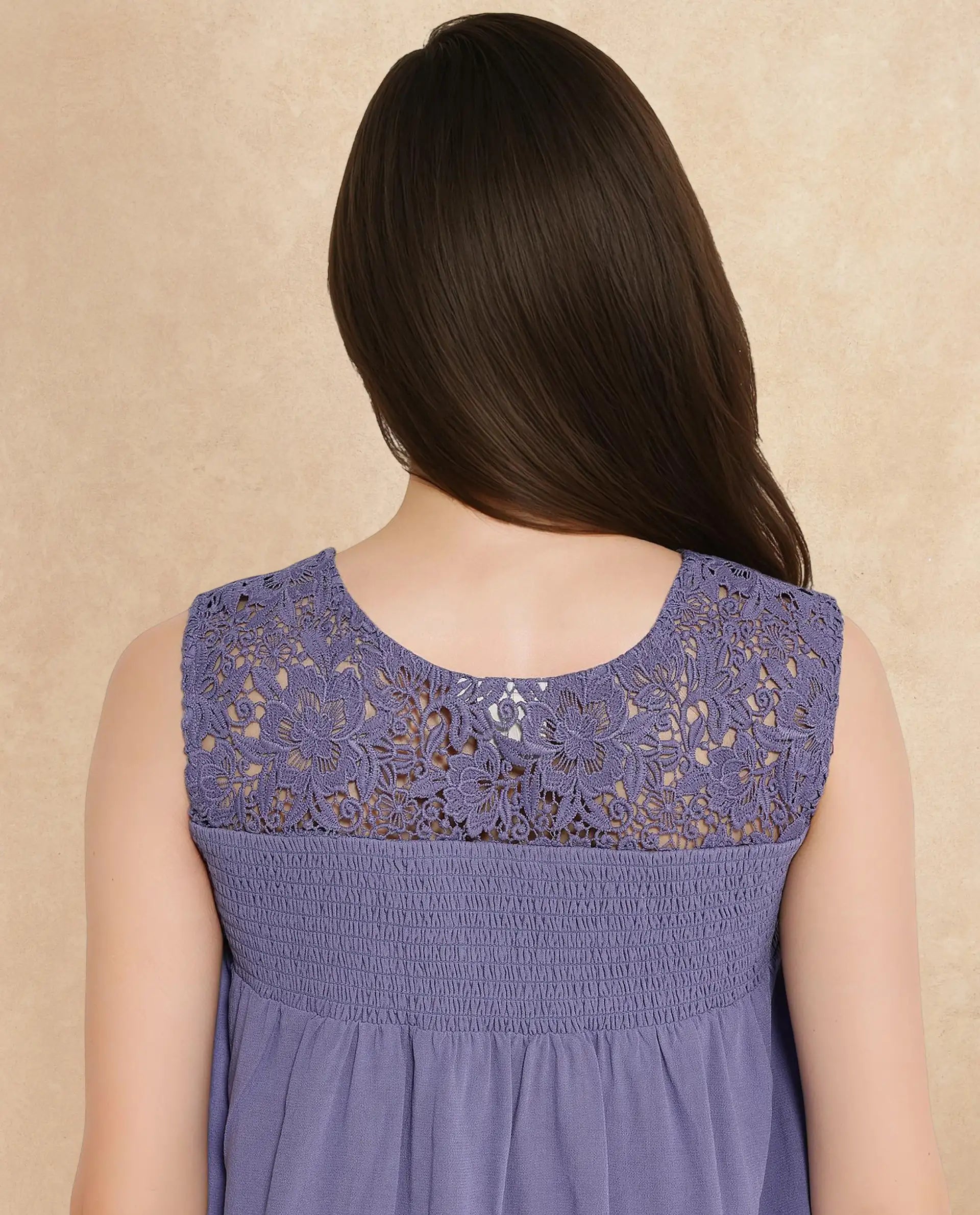 Rareism Women Mumia Dusky Blue Sleeveless Crew Neck Plain Top